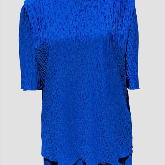 Vintage Riccardo E. Barone Royal Blue Dress Layered Size 10 - Picture 3 of 9